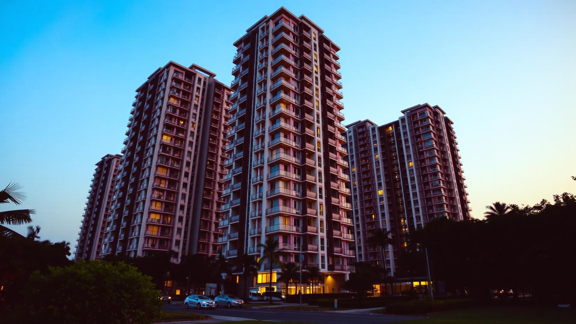 Modern residential towers